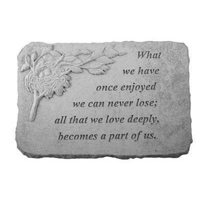 What we have once… w/birds nest Memorial Gift-Memorial Stone-Kay Berry-Afterlife Essentials