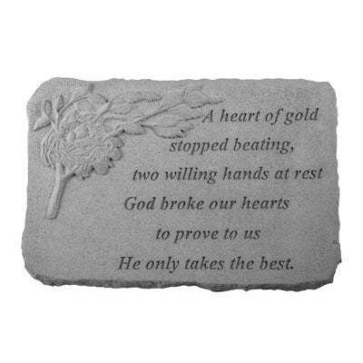 A heart of gold… w/birds nest Memorial Gift-Memorial Stone-Kay Berry-Afterlife Essentials