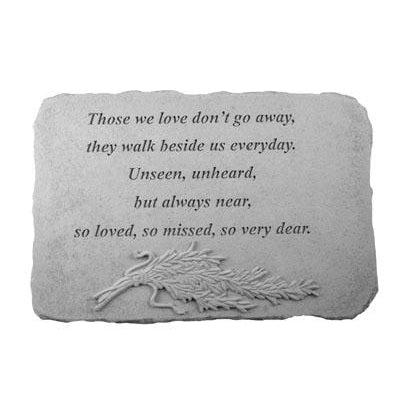 Those we love don’t go… w/rosemary Memorial Gift-Memorial Stone-Kay Berry-Afterlife Essentials