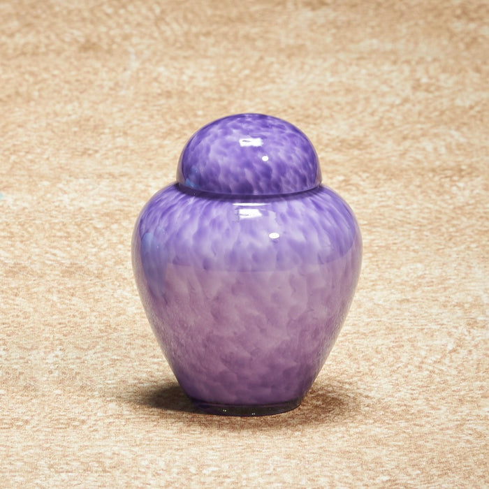 Hand-Blown Glass Moonlit Violet Small 15 cu in Cremation Urn-Cremation Urns-Infinity Urns-Afterlife Essentials
