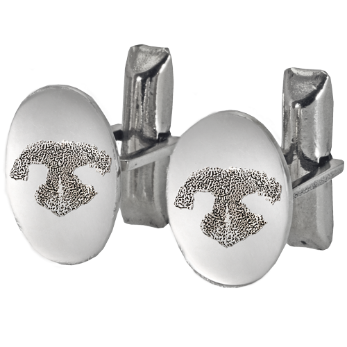 Sterling Silver Cuff Links - Noseprints Pet Print Jewelry-Jewelry-New Memorials-Afterlife Essentials
