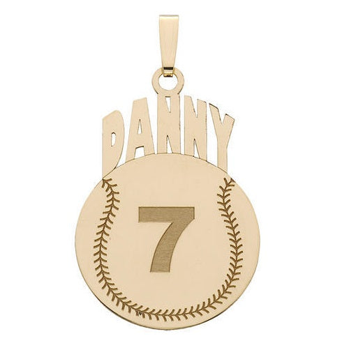 Custom Baseball Pendant w/ Name & Number Jewelry-Jewelry-Photograve-Afterlife Essentials