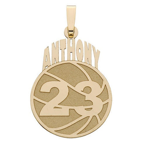 Custom Basketball Pendant w/ Name & Number Jewelry-Jewelry-Photograve-Afterlife Essentials