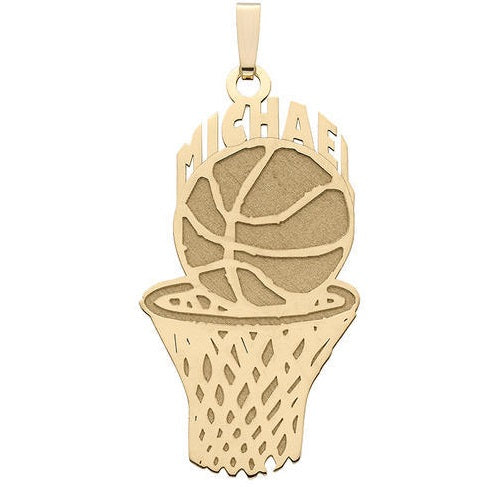 Custom Basketball Charm or Pendant with Name on Top Jewelry-Jewelry-Photograve-Afterlife Essentials