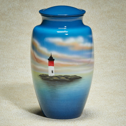 Light House Scene Hand-Painted 200 cu in Cremation Urn-Cremation Urns-Infinity Urns-Afterlife Essentials