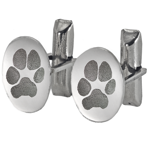 Sterling Silver Cuff Links - Pawprints Pet Print Jewelry-Jewelry-New Memorials-Afterlife Essentials