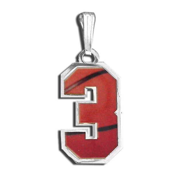 Basketball Color Enameled Single Number Pendant or Charm Jewelry-Jewelry-Photograve-Afterlife Essentials