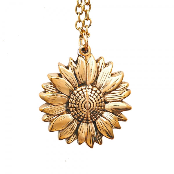 Exclusive Sunflower Photo Locket & Chain Jewelry-Jewelry-Photograve-Afterlife Essentials