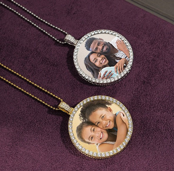 Photo Engraved XL Cubic Zirconia Pendant Jewelry-Jewelry-Photograve-Afterlife Essentials