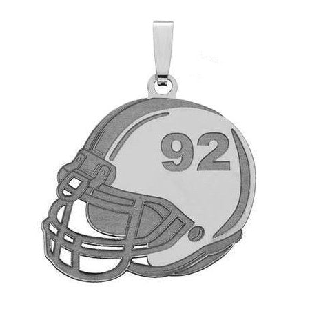 Custom Football Helmet Pendant w/ Number Jewelry-Jewelry-Photograve-Afterlife Essentials