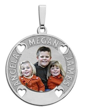 Round Pendant w/ Three Names Etched Jewelry-Jewelry-Photograve-Afterlife Essentials