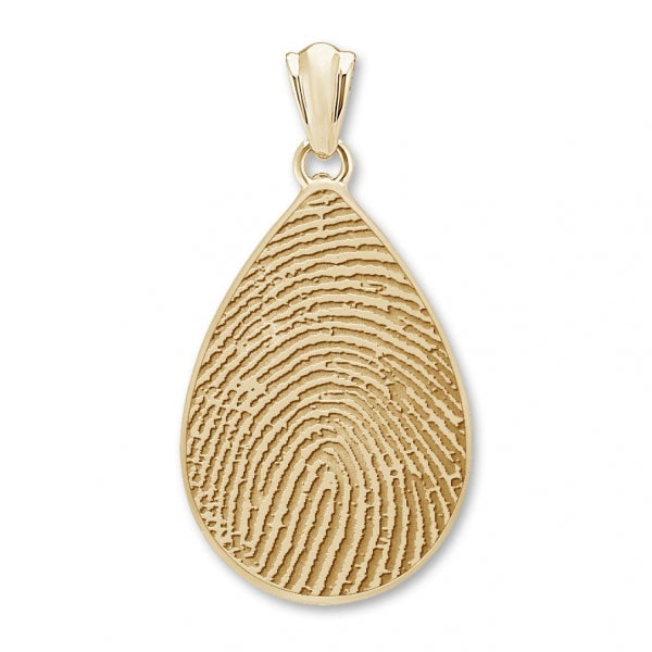 Custom Fingerprint Teardrop Charm or Pendant with Reverse Photo Option Jewelry-Jewelry-Photograve-Afterlife Essentials