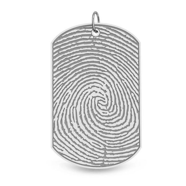 Custom Fingerprint Dog Tag Charm or Pendant Jewelry-Jewelry-Photograve-Afterlife Essentials