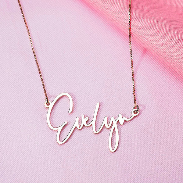 Modern Script Name Necklace with Chain Included Jewelry-Jewelry-Photograve-Afterlife Essentials