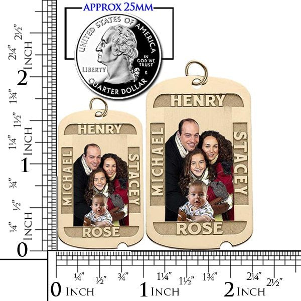 Dog Tag w/ 4 Names Etched Jewelry-Jewelry-Photograve-Afterlife Essentials