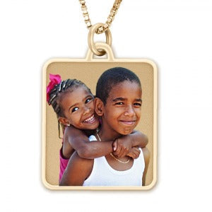 Rectangle with Border Photo Pendant Jewelry-Jewelry-Photograve-Afterlife Essentials