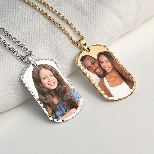 Photo Engraved Dog Tag Pendant Jewelry-Jewelry-Photograve-Afterlife Essentials