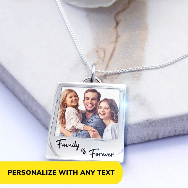 Personalized Polaroid Style Photo Engraved Necklace Jewelry-Jewelry-Photograve-Afterlife Essentials
