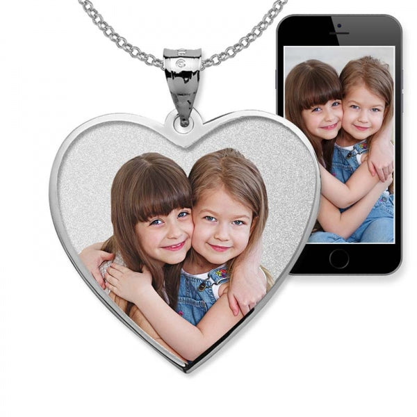 Heart with Border Photo Pendant Charm Jewelry-Jewelry-Photograve-Afterlife Essentials