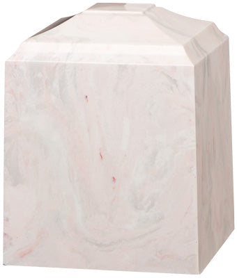 Cultured Marble Cube Small 40 cu in Cremation Urn-Cremation Urns-Bogati-Pink-Afterlife Essentials