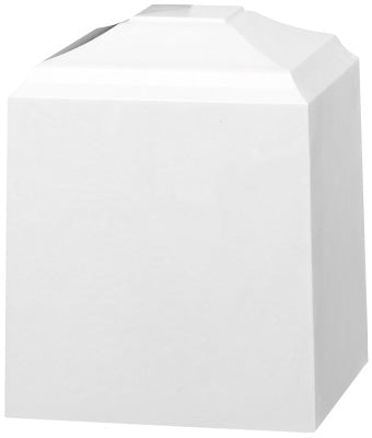 Cultured Marble Cube Small 40 cu in Cremation Urn-Cremation Urns-Bogati-Solid White-Afterlife Essentials