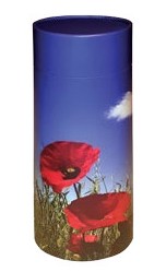 Scattering Tube Series Poppy 200 cu in Cremation Urn-Cremation Urns-Infinity Urns-Afterlife Essentials