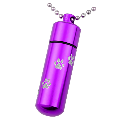 Aluminum Urn Keepsake Purple Pet Cremation Keychain-Jewelry-New Memorials-Afterlife Essentials