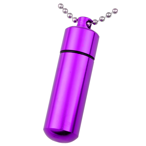 Aluminum Urn Keepsake Purple Cremation Keychain-Jewelry-New Memorials-Afterlife Essentials