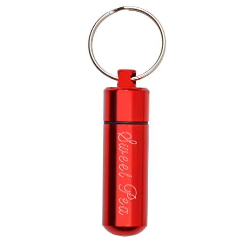 Aluminum Urn Keepsake Red Pet Cremation Keychain-Jewelry-New Memorials-Afterlife Essentials