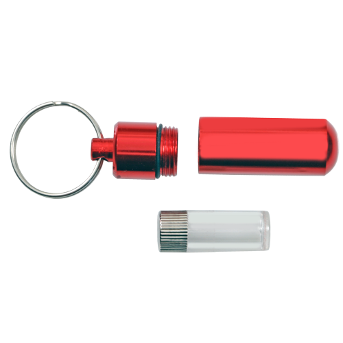 Aluminum Urn Keepsake Red Pet Cremation Keychain-Jewelry-New Memorials-Afterlife Essentials