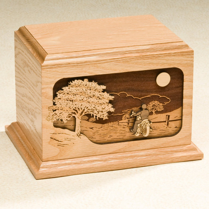 The Ride Home Series Oak Wood 200 cu in Cremation Urn-Cremation Urns-Infinity Urns-Afterlife Essentials
