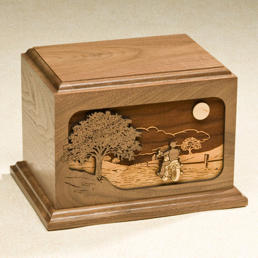 The Ride Home Series Walnut Wood 200 cu in Cremation Urn-Cremation Urns-Infinity Urns-Afterlife Essentials