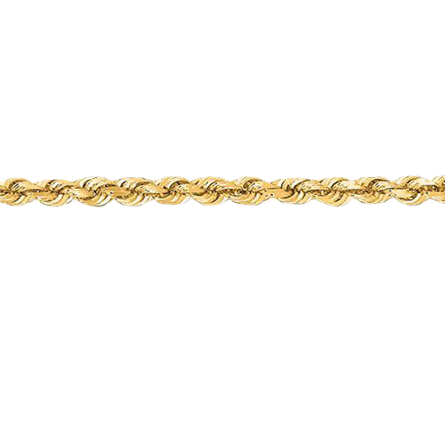 Diamond Cut Rope Chain- 14K Yellow Gold-Jewelry-New Memorials-Afterlife Essentials