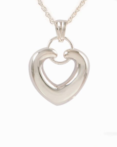 Sterling Silver Ringed Heart Cremation Jewelry-Jewelry-Cremation Keepsakes-Afterlife Essentials