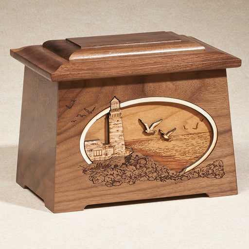 Safe Passage Walnut Wood Adult 200 cu in Cremation Urn-Cremation Urns-Infinity Urns-Afterlife Essentials