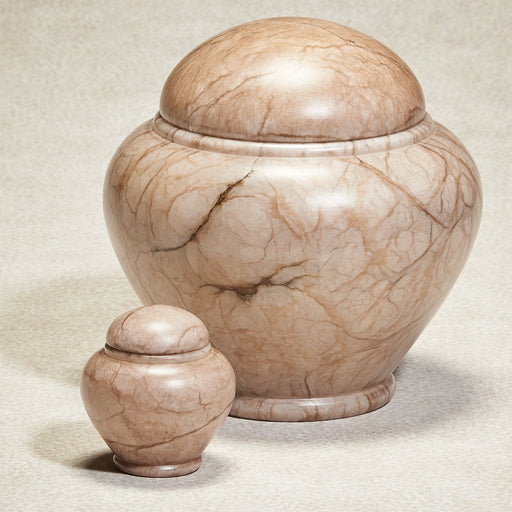 Seaside Alabaster Stone 195 cu in Cremation Urn-Cremation Urns-Infinity Urns-Afterlife Essentials