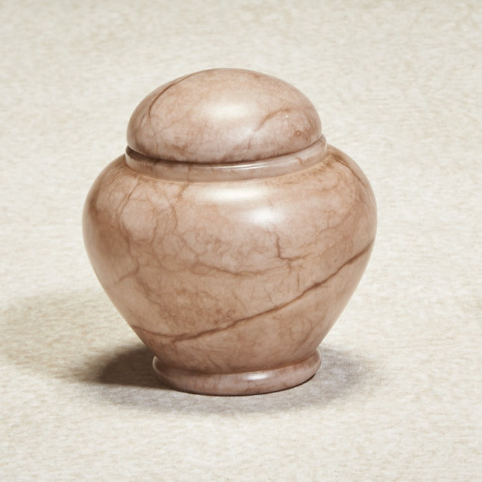 Seaside Alabaster Stone Mini 6 cu in Cremation Urn Keepsake-Cremation Urns-Infinity Urns-Afterlife Essentials