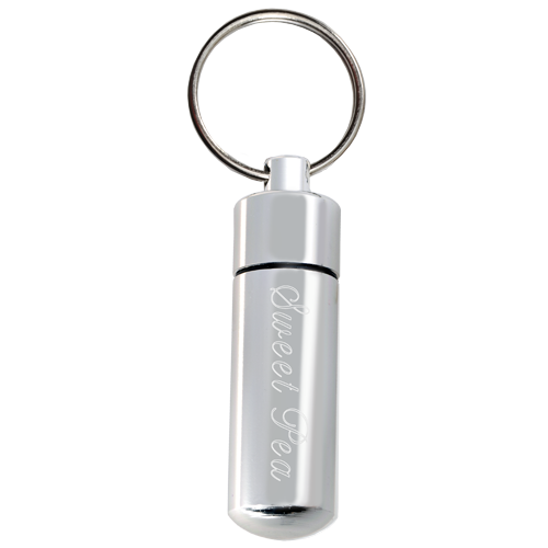 Aluminum Urn Keepsake Silver Pet Cremation Keychain-Jewelry-New Memorials-Afterlife Essentials