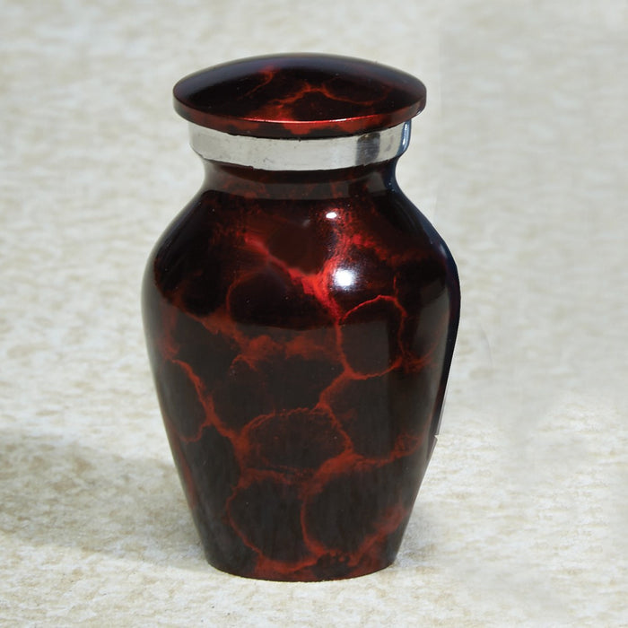 Sunshed Waters Red Mini 5 cu in Cremation Urn Keepsake-Cremation Urns-Infinity Urns-Afterlife Essentials