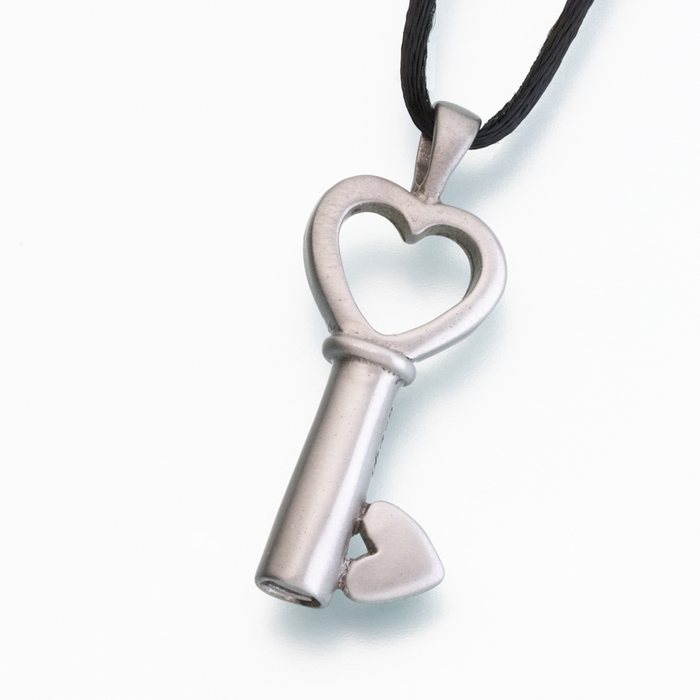 Key to My Heart Pendant-Jewelry-Madelyn Co-White Bronze Satin Finish-Afterlife Essentials