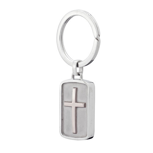 Dog Tag Cross VK1017SS Cremation Jewelry-Jewelry-Precious Vessel-Afterlife Essentials