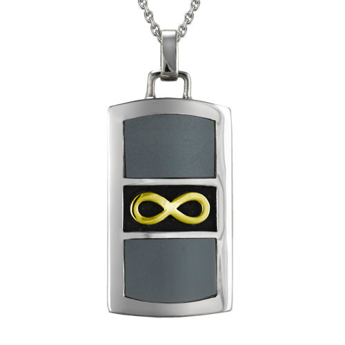 Infinity Dog Tag VP1005S4HE Memorial Jewelry-Jewelry-Precious Vessel-Afterlife Essentials