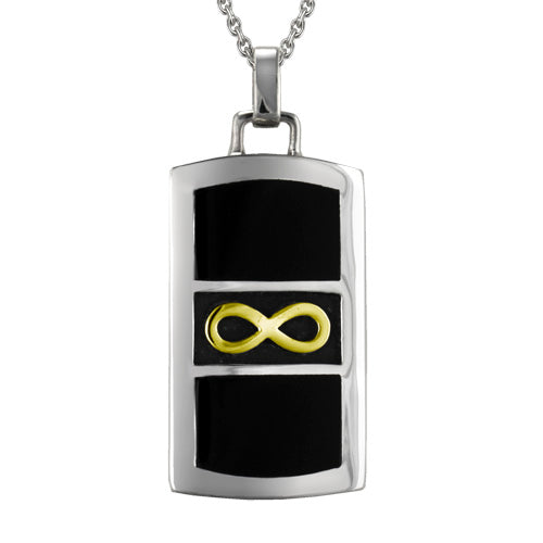 Infinity Dog Tag VP1005S4ON Memorial Jewelry-Jewelry-Precious Vessel-Afterlife Essentials