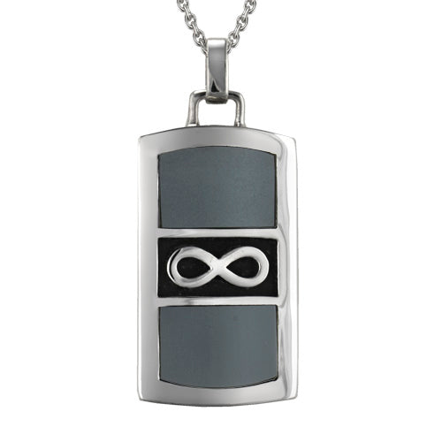 Infinity Dog Tag VP1005SSHE Memorial Jewelry-Jewelry-Precious Vessel-Afterlife Essentials