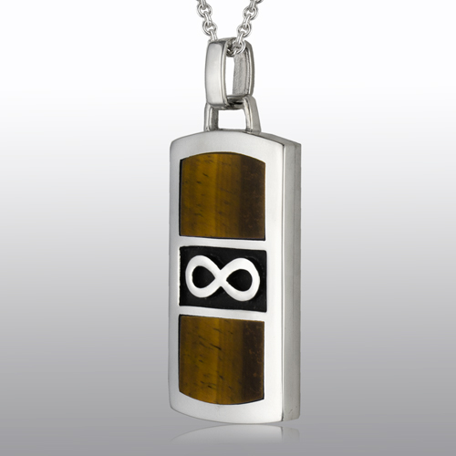 Infinity Dog Tag VP1005SSTE Memorial Jewelry-Jewelry-Precious Vessel-Afterlife Essentials