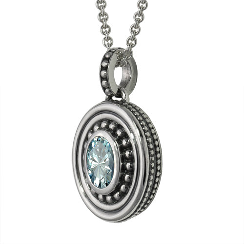 Gem Bead VP1012SSAQ Memorial Jewelry-Jewelry-Precious Vessel-Afterlife Essentials