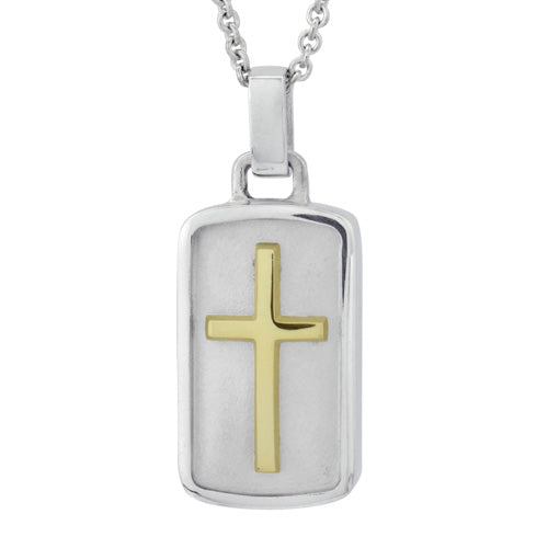 Petite Dog Tag Cross VP1016S4 Cremation Jewelry-Jewelry-Precious Vessel-Afterlife Essentials