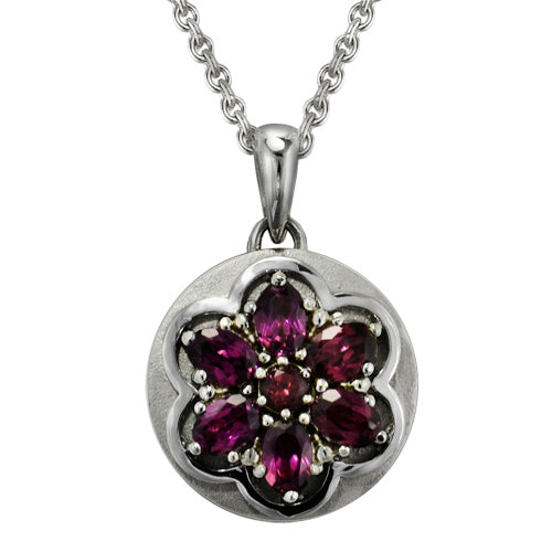 Gem Flower VP1026SSRH Cremation Jewelry-Jewelry-Precious Vessel-Afterlife Essentials