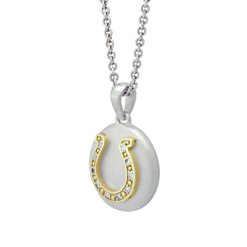 Horseshoe With Diamonds VP3023S4DI Cremation Jewelry-Jewelry-Precious Vessel-Afterlife Essentials