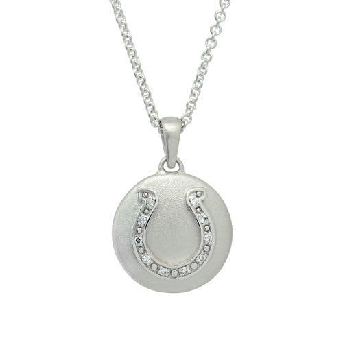 Horseshoe With Diamonds VP3023SSDI Cremation Jewelry-Jewelry-Precious Vessel-Afterlife Essentials